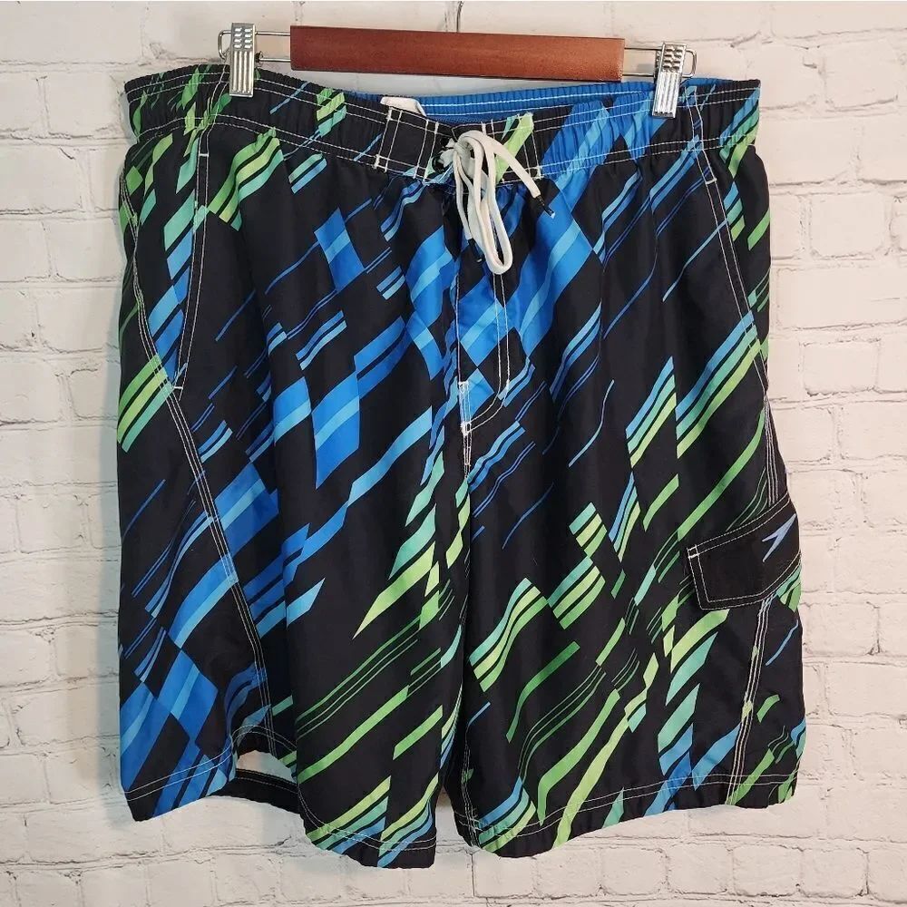 Men's Speedo swim trunks, size Large